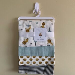 Baby Blankets Set with Animal Prints